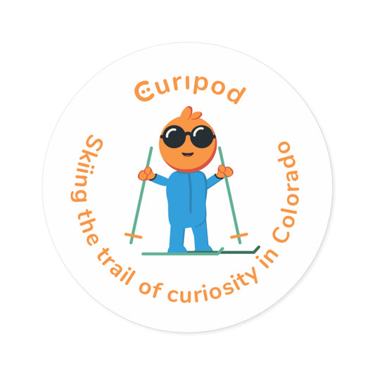 Skiing the Trail of Curiosity in Colorado Sticker