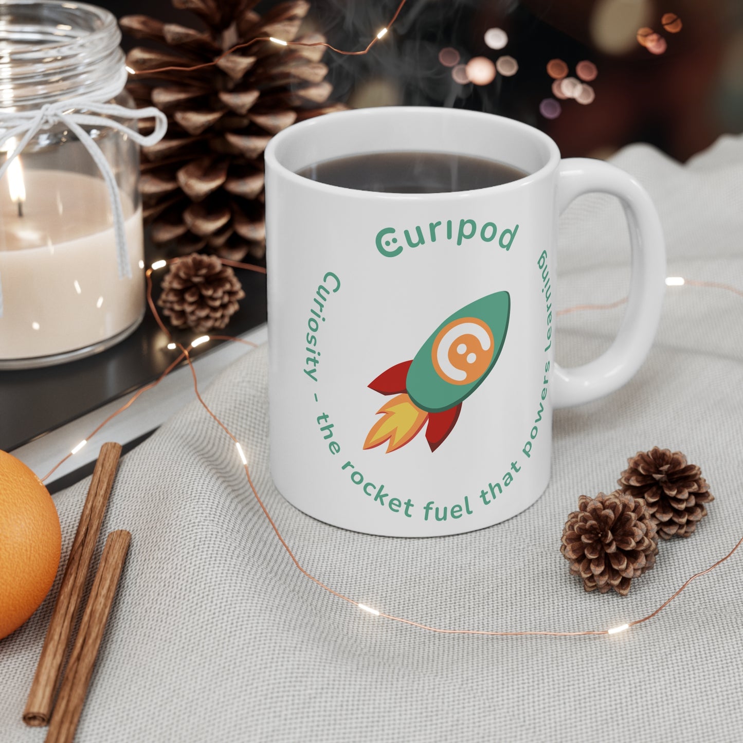 Curiosity is the Rocket Fuel that Powers Learning Mug